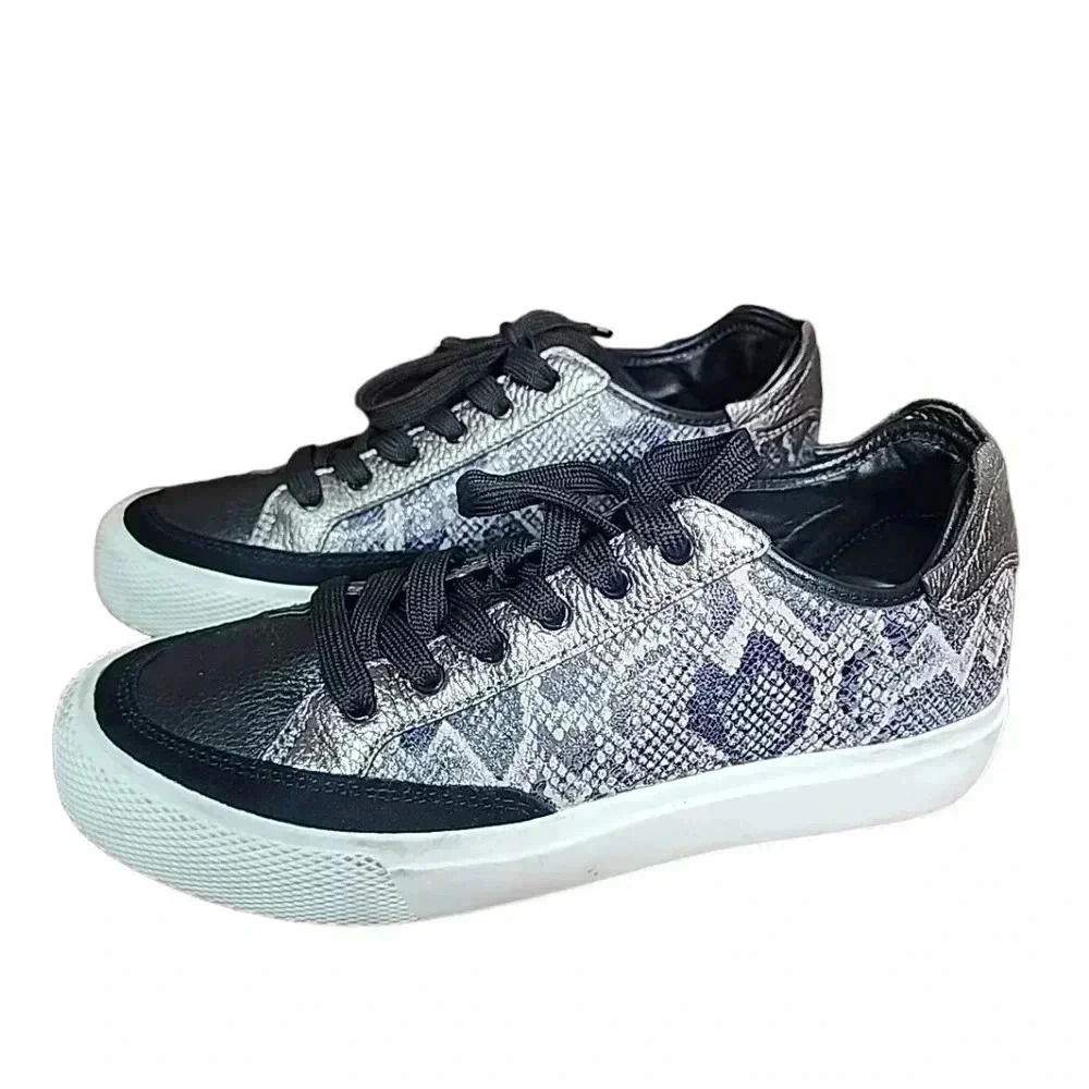 Dkny Women's Reesa Lace Up Sneakers Multi Color Animal Print Size 7.5 - Picture 3 of 13